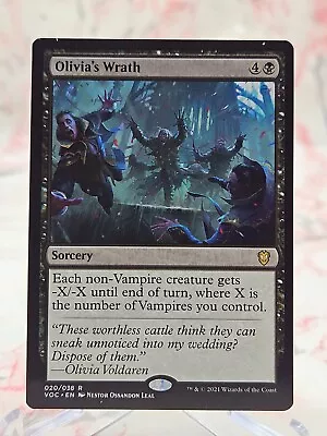 MTG Commander: Innistrad: Crimson Olivia's Wrath 020/038 R - NM • $3.50