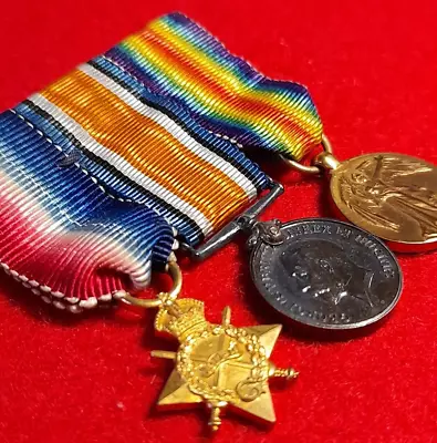 British Miniature Medal Group WW1 Trio 14/15 Star War Medal & Victory Medal • £19