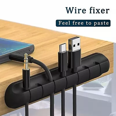 USB Charge Cable Holder Desk Cable Clips Organizer Cord Management Organizer • $18.49