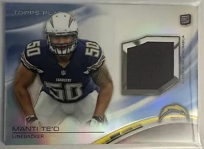 2013 Topps Platinum Manti Te’o Player Worn Jersey San Diego Los Angeles Chargers • $2.99