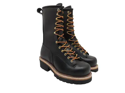 Hoffman Men's 12  Comp. Toe Lineman Climbing Boots L14173 Black Leather Size 12E • $224.99