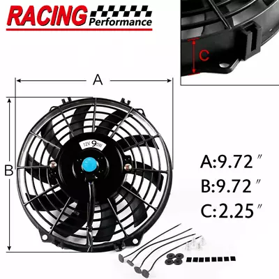 9  Inch 12V Pull Push Puller Electric Intercooler Radiator Thermo Fan+Mounting • $39.95