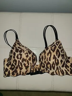 Victoria's Secret Very Sexy Secret Embrace Push-Up Leopard Bra 36C • $24.50
