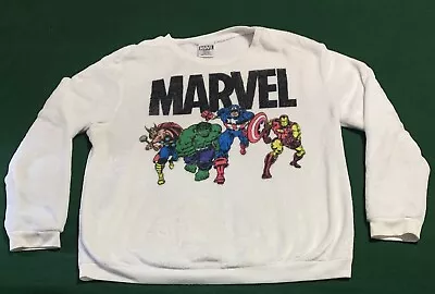 Marvel Comics Soft Brushed Fleece Pull Over Ladies XL Sweatshirt! Super Soft! 🔥 • £8.50