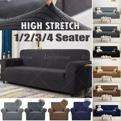 1/2/3/4 Seater High Stretch Sofa Covers Couch Furniture Protector Sofa Slipcover • $10.99