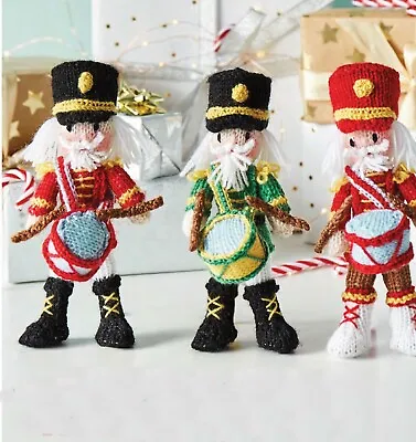 KNITTING Pattern- Christmas Nutcracker Dolls 20 Cm Tall 4ply Cotton Wool • £1.99