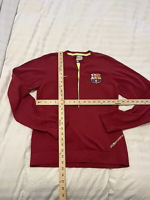 Nike FC Barcelona FCB Light Weight Sweater  Mens Small Red Pullover EUC • $25