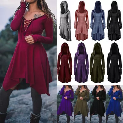 Medieval Renaissance Women Archer Dress Irregular Tops Cosplay Halloween Costume • $33.99