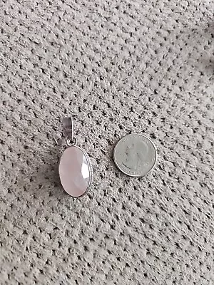 Dazzling Rose Quartz Gemstone 925 Sterling Silver Handmade Pendant BEAUTIFUL  • $17.85