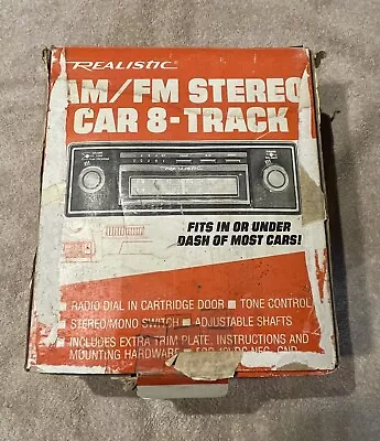 8 Track Am Fm Car Stereo Realistic In Box Tested Working Great • $60