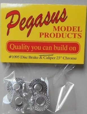 Pegasus 1/25 Disc Brake & Caliper 23  Chrome Plastic Model Kit Parts 1095 • $6.73