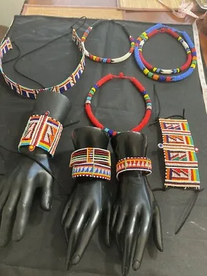 Very Cool African Hand Beaded Jewelry Set From My Film Collection • $145