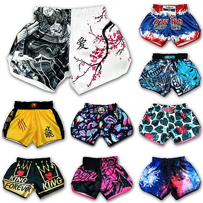 Premium Muay Thai Boxing Shorts Thai Boxing Kickboxing MMA UFC Martial Arts Pants NEW • $48.49