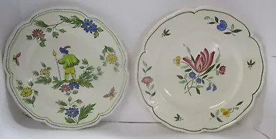 Longchamp Fa Encerie De Pornic French Heritage France Porcelain 2 Dinner Plates • $59.99