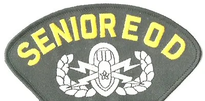 Senior Eod Explosive Bomb Squad 5  Embroidered Military Patch  • $34.99