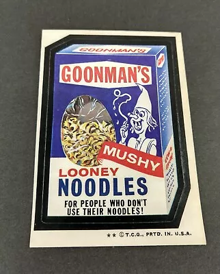 1973 Topps Wacky Packages Single Trading Card Sticker Goonman's Noodles • $18