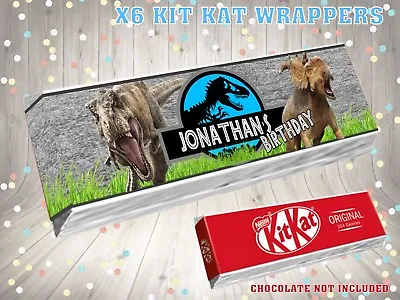 £1.20 • Buy PERSONALISED Dinosaur Jurassic World Kit Kat KitKat Label / Wrapper Ideal Party 