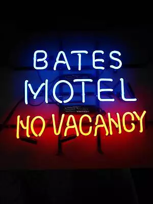 $224.49 • Buy New Bates Motel No Vacancy 24 X20  Neon Light Sign Lamp Decor Real Glass Bar