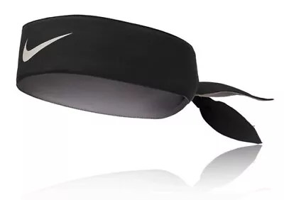 £14.49 • Buy Nike Tie Headband Bandana Dri Fit Su22 Tennis Sports Nadal Black Official