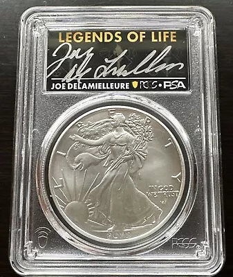 2022 $1 American Silver Eagle 1oz PCGS MS70 First Strike Joe Delamielleure • $0.99