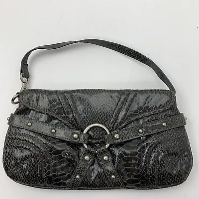 Botkier For Target Clutch Purse Hang Bag Snakeskin 10  X 6  Black • $19.99