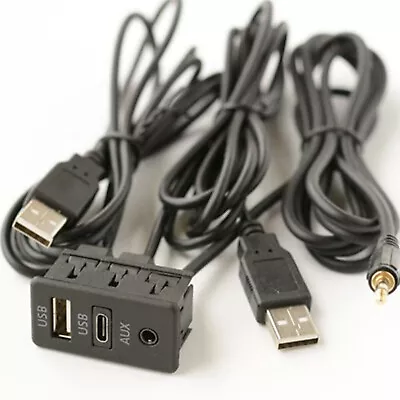 PD USB Port Charger AUX Extension Cable Adapter Car Boat Dash Flush Mount 1.5M1h • $12.34