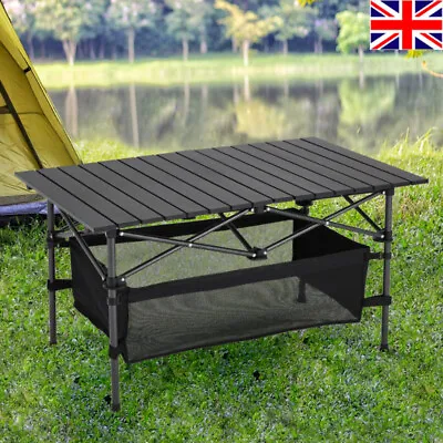 Outdoor Portable Camping Table With Storage Bag Folding Picnic Party BBQ Garden • £15.95