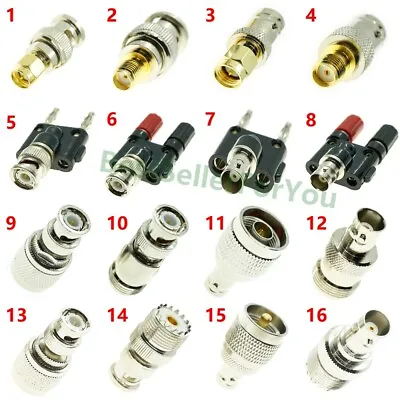 BNC Male Female To SMA UHF N PL259 SO-239 2x BANANA RF Connector Adapter • $1.85