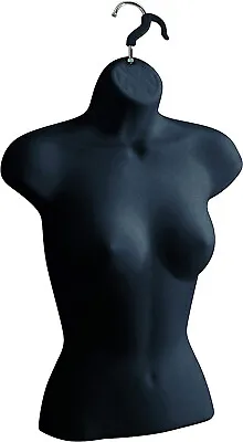 Molded Woman's Shirt Torso Form Fits 5 To 10 Hanging Female Mannequin Black • $29.95