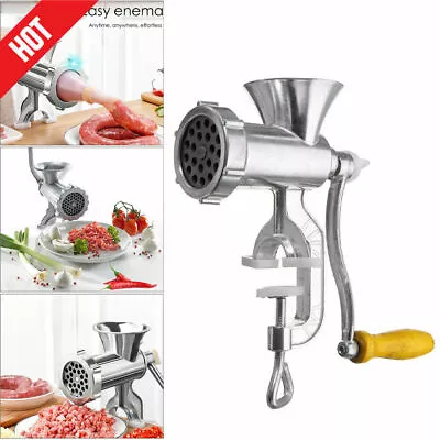 Hand Operated Cast Iron Manual Rotary Beef Sausage Maker Meat Mincer Grinder • £13.28