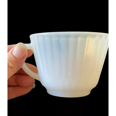 Vintage MacBeth Evans Monax  White Petalware Coffee Cup • $5