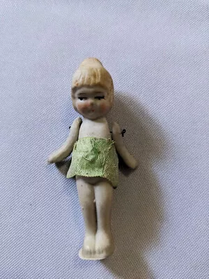 3  Bisque Girl Doll Made In Japan Stamped Ribbon For Skirt Jointed Arms • $13.99