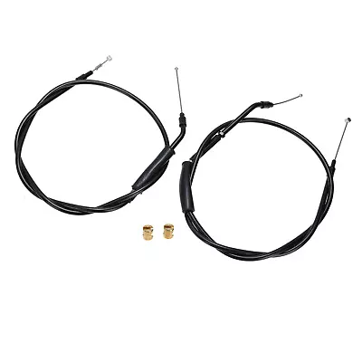 Motorcycle 50.3  Throttle Idle Cable Set For Harley '00-'06 Touring '07-'10 FXST • $51.99