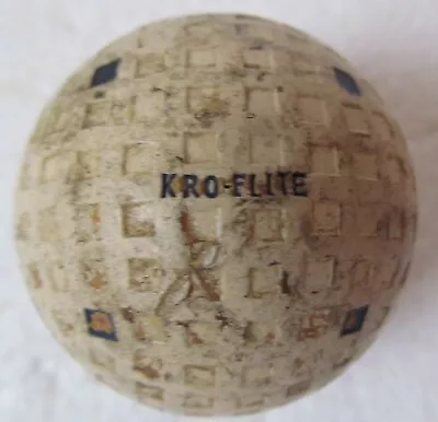 Vintage Old Square Mesh Golf Ball With Multi-marking & Kro-flite On Both Poles  • $27.50