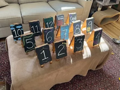 8  X 4  Mini Tabletop Wooden A-Frame Double-Sided Chalkboard Sign Easel Wedding • $1