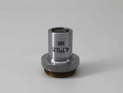 LOMO Microscope Objective 4.7x 0.11 190 Mm Tube Macro RMS Thread #RP7 • $79