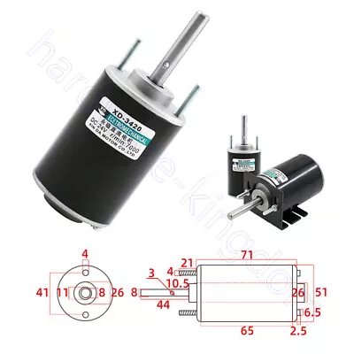 12V 24V DC Electric Motor 30W 3500RPM 7000RPM CW CCW XD-3420 For DIY Sanding Kit • £4.91