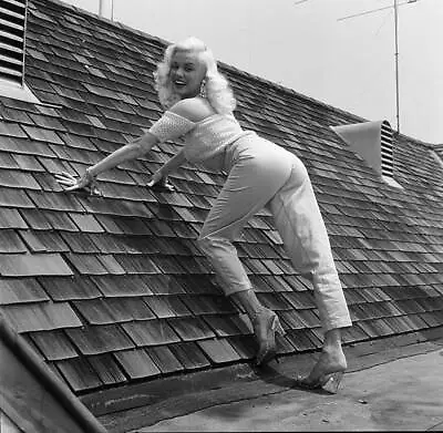 Actress Mamie Van Doren Poses At Home In LA 1956 OLD PHOTO 28 • $9
