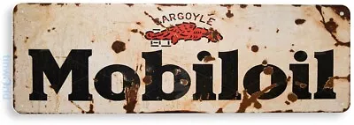 Mobil-oil Gas Oil Sign Station Garage Auto Shop Retro Rustic Tin Sign A500 • $8.45