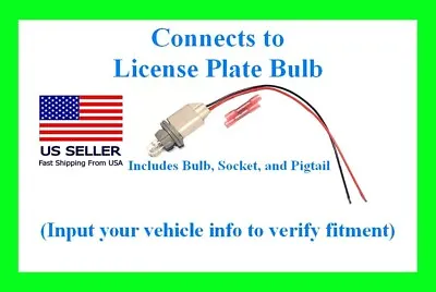 Fits Ford License Plate Bulb Socket Light Lamp Connector Harness Plug Pigtail • $29.99