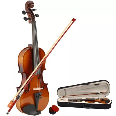 New 1/2 Acoustic Violin With Case Bow Rosin Natural • $76.21