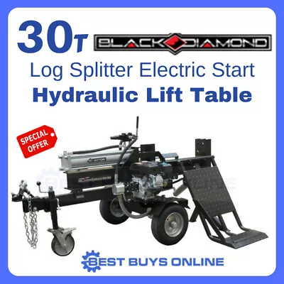 Log Splitter 30 Ton Petrol 6.5 HP Lifting Table E/Start - Genuine Millers Falls • $2500