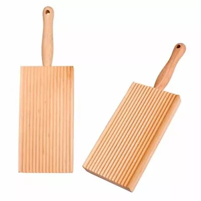 2x Gnocchi Board Rubberwood Homemade Pasta Rolling Maker Italian Paddle • $20.39