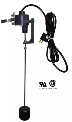 Vertical Float Switch - 10 Foot - 1  To 15  Pumping Range - N.O. - 120 VAC Plug • $81.99