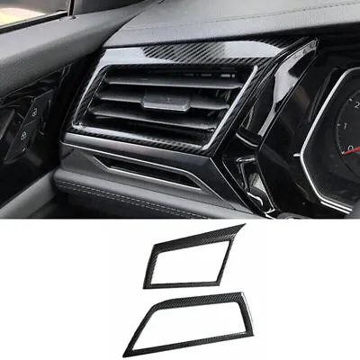 For VW Jetta Mk7 2019-2023 Carbon Fiber Steel Dashboard L&R Air Outlet Vent Trim • $12