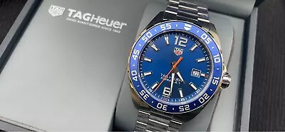 New Tag Heuer Formula 1 Blue Sunray Dial S-Steel Men's Watch WAZ1010.BA0842 • $175.50