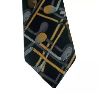 Vintage Polo Ralph Lauren Golf Club Necktie 100% Silk Made By Hand Golfing Clubs • $12.99