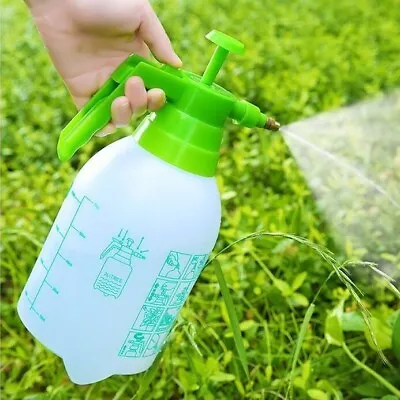 2L Garden Hand Pump Sprayer – Portable Pressure Spray Bottle Water Weed Chemical • £7.99