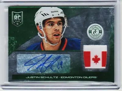 Justin Schultz 13-14 Totally Certified Rookie Auto Tag #178 Platinum Green 5/5!! • $99.99