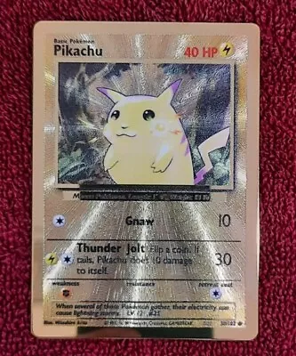 Pokémon Card Pikachu Gold Metal Celebrations 58/102 Ultra Premium Collection NM! • $45